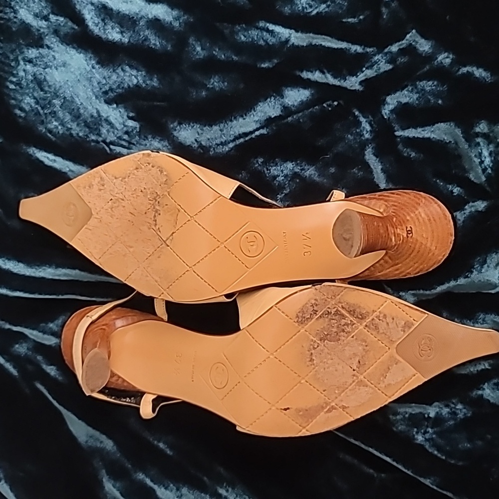 Chanel slingback shoes size 37.5 - Picture 4 of 7